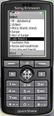 Intlcodes - International dialling codes app for all Java enabled handsets, by Tigerlily Digital www.td2go.com